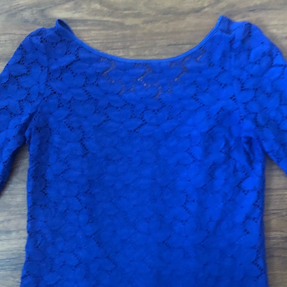 Laundry by Shelli Segal Vibrant Blue Lace Dress - Picture 2 of 9